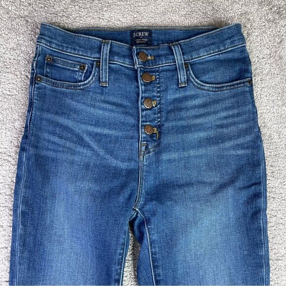 J. Crew Factory Jeans Women's 26 Blue Skinny High Rise Dark Denim AG926 - Picture 2 of 12
